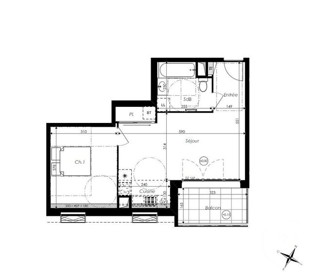 Appartement T2 à vendre - 2 pièces - 36.25 m2 - ST JEAN DE MONTS - 85 - PAYS-DE-LOIRE - Century 21 La Côte Montoise