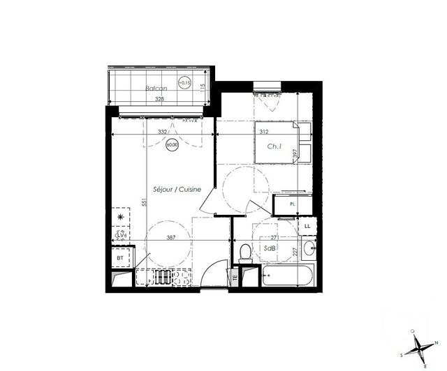 Appartement T2 à vendre - 2 pièces - 36.25 m2 - ST JEAN DE MONTS - 85 - PAYS-DE-LOIRE - Century 21 La Côte Montoise