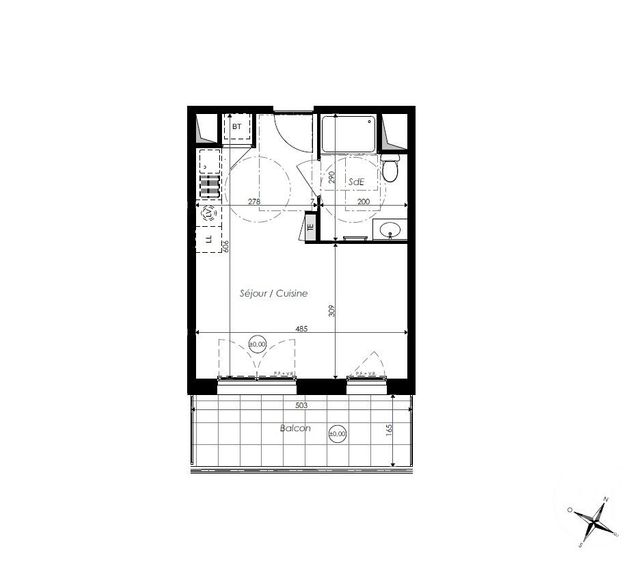 Appartement Studio à vendre - 1 pièce - 27.84 m2 - ST JEAN DE MONTS - 85 - PAYS-DE-LOIRE - Century 21 La Côte Montoise