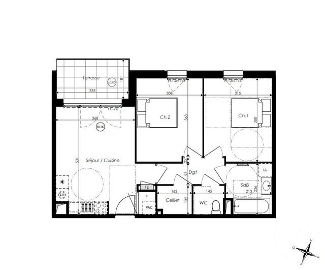 Appartement T3 à vendre - 3 pièces - 56.15 m2 - ST JEAN DE MONTS - 85 - PAYS-DE-LOIRE - Century 21 La Côte Montoise